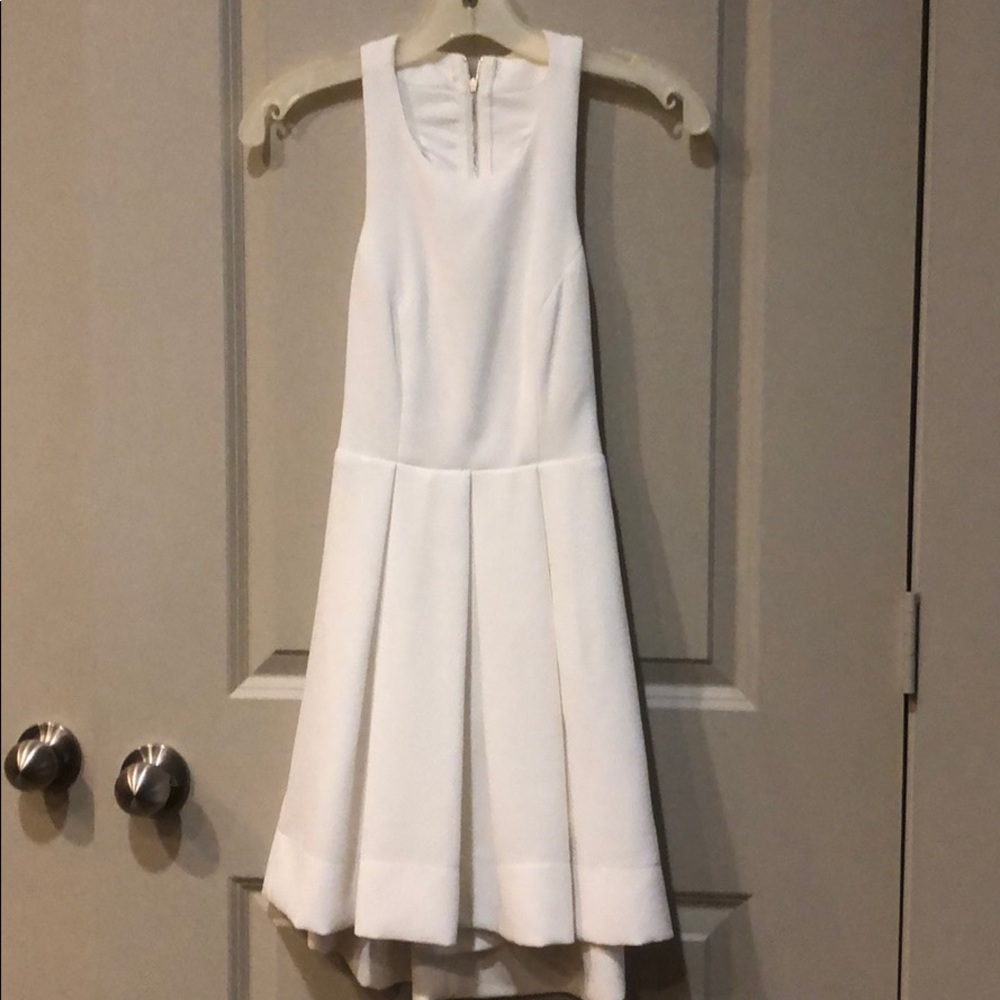 Lulus White Skater Dress with Back Cutout